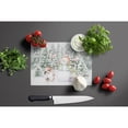 thumbnail image 3 of Atralian Shepherd Puppy Black White and Tan with Christmas Presents Glass Cutting Board Large 12 in x 15 in, 3 of 3