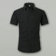 thumbnail image 2 of Camisas Para Hombre Manga Corta Camisa informal de algodón con botones para hombre, manga corta, para todos los días (Black, L), 2 of 3