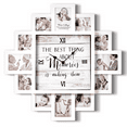 thumbnail image 4 of White Picture Frame Photo Collage Clock - 12 Slots, Farmhouse Wall Decor, Wall Clock for Living Room, Bedroom, Kitchen, Office (Memories, 20"x20"), 4 of 8