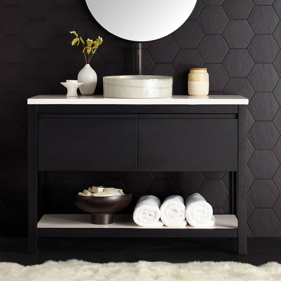 Native Trails Vno488-P Solace 48" Single Free Standing Vanity Cabinet - Midnight