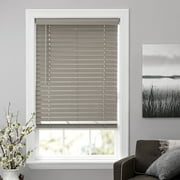 Better Homes & Gardens 2 in Cordless Faux Wood Horizontal Blinds, Rustic Gray, 47 in x 64 in