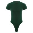MSemis Men’s One Piece Leotard Thong Short Sleeve Shirt Bodysuits