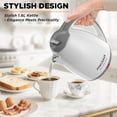 thumbnail image 6 of PANCERKA Electric Kettle, 1.8L Tea Kettle for Coffee or Tea, Fast Boiling, Auto Shut-off, White, 6 of 11
