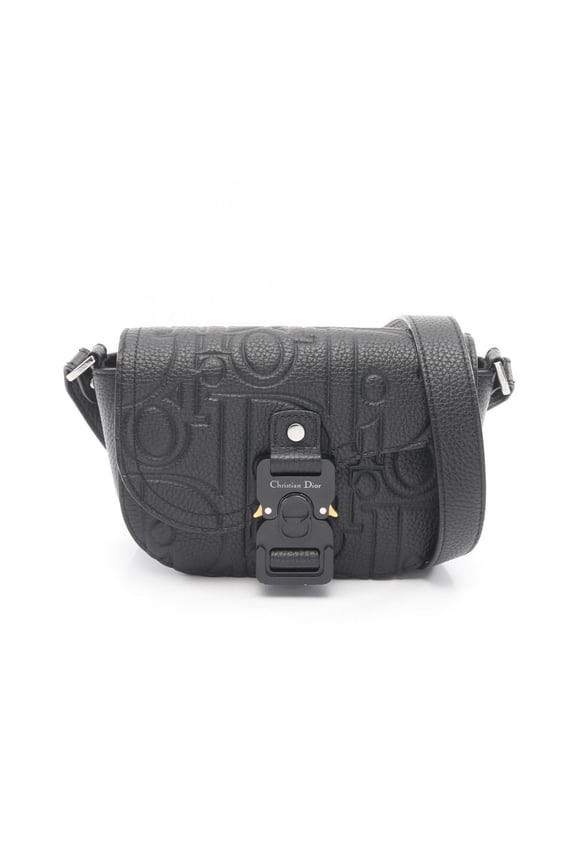 Pre-Owned Christian Dior SADDLE Messenger Bag Mini Gravity Shoulder Handbag Leather Men's Black...