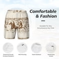 thumbnail image 6 of Picia Western Desert Cowboys1 pattern Mens Swim Trunks with Compression Liner Stretch Beach Shorts Quick Dry with Zipper Pockets No-Chafing Board Shorts-Small, 6 of 9