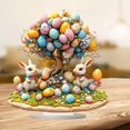 thumbnail image 4 of 7.87in Easter Acrylic Tabletop Decor, Clear Bunny & Egg Spring Desktop Ornament for Home Office Party Decoration(1Pcs), 4 of 7