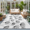 thumbnail image 2 of Area Rugs 3'x5', Black Dandelion Carpet Runner Indoor Outdoor Rugs Home Decor Aesthetic, Country Modern Minimalist Flower Non Slip Mats Washable Accent Rug for Living Room Bedroom, 2 of 8