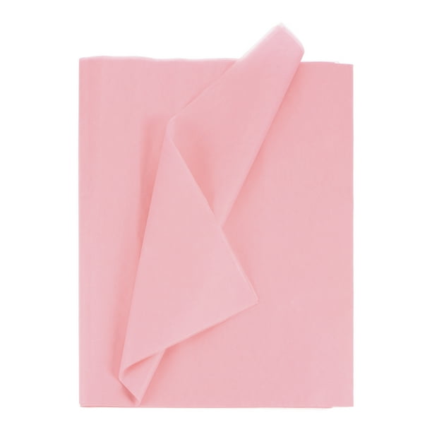 50 Hojas de Papel de Seda 14" x 20", Papel de Seda para Bolsas de Regalo, Papel de Seda Rosa Claro para Envolver Regalos