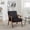 Black (velvet), variant on MOONMISS Mid Century Modern Accent Chair Solid Wood Frame Microfiber Living Room,Brown