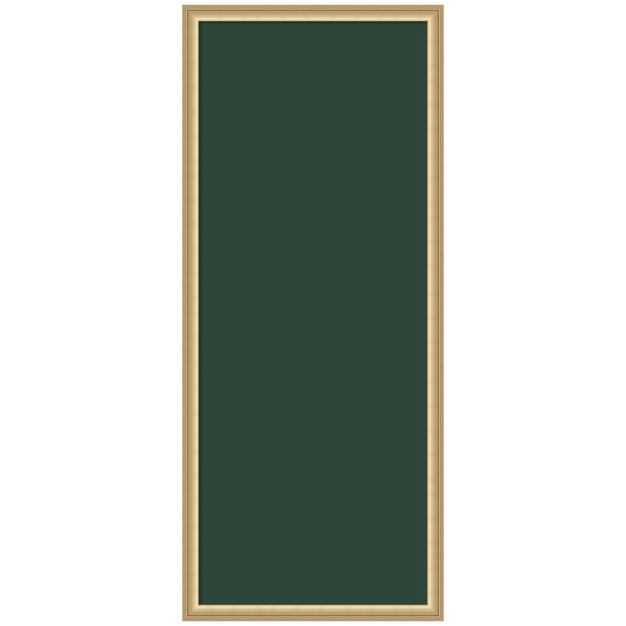 Kate and Laurel Framed Fabric Pinboard 18 x 42,  Printed Linen Classic Bulletin Board for Use as a Vision Board or Wall Organization, Florence Gold Frame