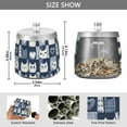 thumbnail image 2 of Yayeee Ashtray with Lid for Cigarette Smokeless Stainless Steel Home Ash Holder, Blue Cats and Hearts, 2 of 7