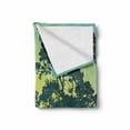 thumbnail image 2 of Nature Soft Flannel Fleece Throw Blanket, Mist Forest Scenery with Tree Tops at Sunset Hazy Woodland Rural Landscape, Cozy Plush for Indoor and Outdoor Use, 60" x 80", Hunter and Green, by Ambesonne, 2 of 6