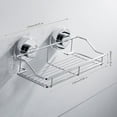 thumbnail image 3 of Strong Suction Shower Caddy Shower Rack Bathroom Basket Soap Shelf Storage Organiser Rustproof Bathroom for Hanging Razor Sponge Brush Stainless Steel Wall Rack for Toilet Bath and Kitche, 3 of 6