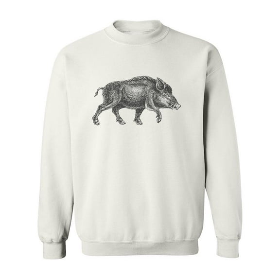 Wild Pig Pencil Drawing Sweatshirt Men -Image by Shutterstock, Male 4X-Large