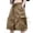 Khaki, variant on Men's Outdoor Work Shorts, Drawstring Elastic Multi-Pocket Loose Cargo Bermuda Shorts Bronze, 4XL