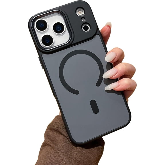 Simple Matte 2 in 1 Magnetic Phone Case for iPhone, Compatible with (Black,iPhone 14 Pro Max)