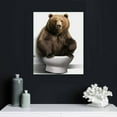 thumbnail image 4 of Nawypu Bathroom Wall Art Animal Prints Toilet Decor Set of  Canvas Posters Funny Pictures Photos Bathroom Artwork Wall Cute Raccoon,Elephant,Bear,Penguin,Panda,Alpaca in Toilet Wall Decor  16x20in, 4 of 4