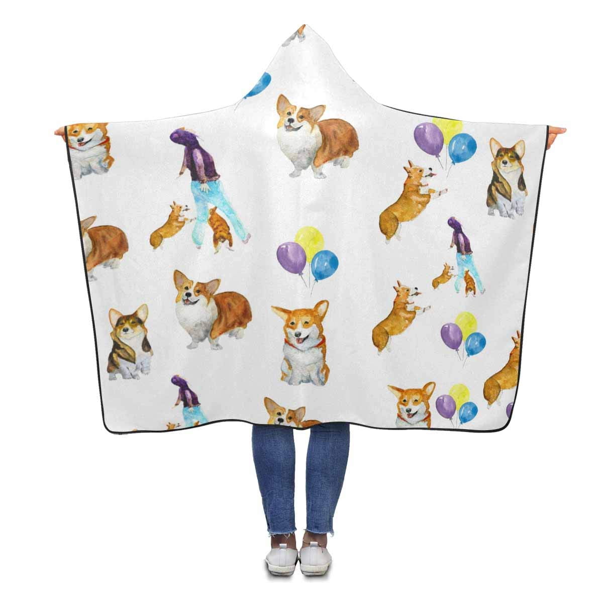HATIART Dog Wearable Hooded Blanket 56x80 inches Adults Girls
