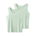 thumbnail image 2 of SGFCWSX Kids Tank Tops 2 Pack Seamless Cool Sleeveless Casual Daily Wear Shirt Green Size 5 Years, 2 of 4