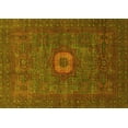 thumbnail image 1 of Ahgly Company Machine Washable Indoor Rectangle Oriental Yellow Modern Area Rugs, 4' x 6', 1 of 4