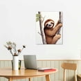 thumbnail image 2 of Nawypu Hellooo Sloth On The Tree Canvas Wall Art Prints Funny Animal Themed Art Decor for Office Home Bathroom Bedroom Living Room Kitchen,Sloth Lovers Girls Women Gifts Paintings Art Decor, 2 of 4