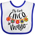 thumbnail image 3 of Inktastic My First Cinco De Mayo Flowers Boys or Girls Baby Bib, 3 of 4