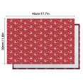 thumbnail image 5 of Red Christmas Deer and Snowflake Pattern Summer Placemats Table Placemats Set Of 6-Linen Kitchen Washable Placemats Table Mats 11.8"x17.7" Non-Slip Heat Resistant, 5 of 5