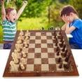 thumbnail image 1 of Wooden Chess Set, Sturdy 3 in 1 Wooden Chess Checkers Set  for Kids, 1 of 7