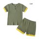 thumbnail image 3 of Qarigey 2 uds. Conjunto de pantalones cortos para niños, traje de tiras de manga corta, ropa de pantalones cortos para bebés, A, 18-24M conjuntos de ropa cinco 5-6J Qarigey AP002539-25, 3 of 6