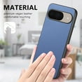 thumbnail image 6 of Dteck Case for Google Pixel 9 / 9 Pro,Slim Premium Canvas Grain PU Leather,Soft TPU Bumper,Non-Slip Anti-Scratch Shock-Absorbent,Protective Phone Cover for Google Pixel 9 / 9 Pro,Blue, 6 of 8