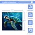 thumbnail image 4 of 6 Pack Green Sea Turtle Pure Cotton Washcloths 12 x 12 Inch Reusable Absorbent Soft Cotton Face Towels Fingertip Towels Set for Gym Towels,Hotel and Spa Wash cloth, 4 of 7