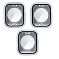 thumbnail image 1 of 3 Pack Waterproof Apple Watch Case for Series 8 & 7 Screen Protector 45mm, 360 Protective Glass Face Cover + Back Bumper for iWatch Accessories 45 mm, silver, 1 of 5