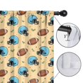 thumbnail image 4 of Kid Curtains,Football Helmet Beige Pattern Kid Insulated Curtains Set Of 2,Bedroom Essentials,Toddler Room Decor 52"x63", 4 of 5