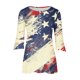 thumbnail image 5 of Fiudx Ofertas y Liquidaciones Camiseta Estampada a La Moda para Mujer, Blusa con Mangas 3/4, Camisetas Informales con Cuello En V, 5 of 5