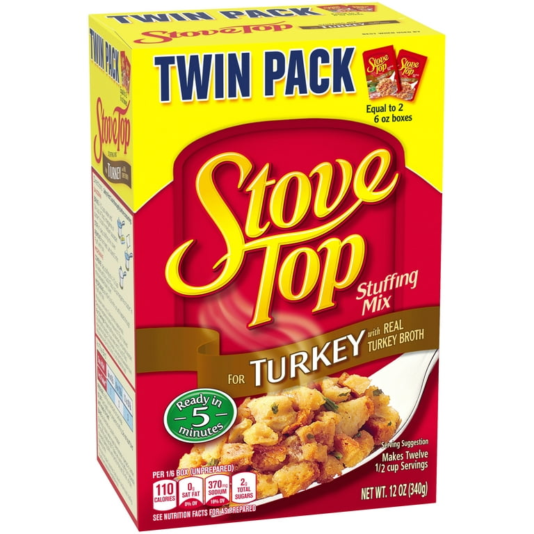  Stove Top Turkey Stuffing Mix (6 Oz Boxes, Pack of 12) :  Packaged Stuffing Side Dishes : Grocery & Gourmet Food