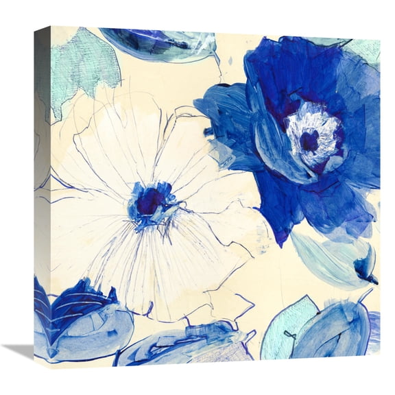 Global Gallery's 'Toile Fleurs I' by Kelly Parr Stretched Canvas Wall Art