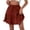 Brick Red, variant on Summer Flowy Mini Skorts Skirts for Women Elastic High Waist Casual Cute Boho Beach Short Skirt Ruffle Tiered Skirt