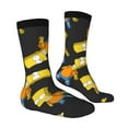 thumbnail image 3 of Simpsons Adult Socks Casual Tube Socks Durable Comfort Calf Socks Soft Elastic Crew Socks 2 Black-1, 3 of 9