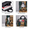 thumbnail image 4 of Naloa Surreal Meditating Cat Print Lightweight DayBackpack Suitable for school, work, shopping, travel, etc., 4 of 5