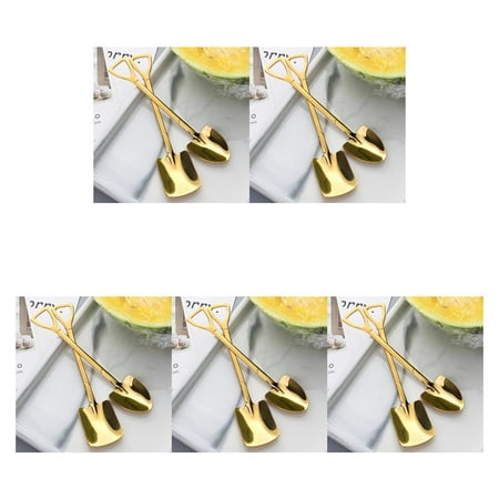 

5Pcs Spoon Rust-Proof Washable Ice Cre Scoop Stainless Ice Cre Scoop Hanging Steel Hanging Spoon