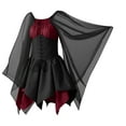 thumbnail image 3 of Meichang Renaissance Dress pour Femmes Costumes Corset Gothiques Robe Steampunk à Manches Papillon Robe de Cocktail Robe de Fête Robes de Cosplay Médiévales, 3 of 10