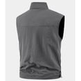 thumbnail image 4 of Purcolt Men's Fishing Vest Mesh Lined Lightweight Quick Dry Utility Safari Travel Vest Summer Casual Outdoor Work Photo Hiking Cargo Vest Sleeveless Jackets with Multi Pockets, 1X-5X, 4 of 9
