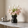 thumbnail image 4 of Bcylexb Vintage Plastic Vase for Flowers, 5.9 Inch Textured Flower Vase Minimalist Decorative Vase for Living Room Garden Bedroom Office Decor, 4 of 7