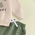 thumbnail image 4 of TOWED22 Toddler Boy Clothes Fleece Fall Winter Outfit Letter Tractor Print Ribbed Long Sleeve Sweatshirt and Pants 2Pcs Set(Blazer,2-3 Y), 4 of 6