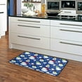 thumbnail image 5 of GZHJMY Kitchen Rugs,Blue Cute Christmas Snowman Non Slip Washable Cushioned Carpets Polyester AntiFatigue Comfort Porch Floor Mat Doormat Christmas Decoration, 39"x20", 5 of 7