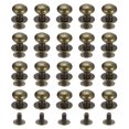 thumbnail image 1 of Unique Bargains 10mm Ball Head Stud Rivets Screw Back, 20Pack Round Head Button Nipple Rivet, Bronze Tone, 1 of 7