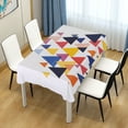 thumbnail image 4 of Yayeee Tablecloths 54" x 54" Rectangle Wrinkle Resistant Party Table Cover, White Abstract Triangles, 4 of 8