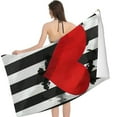 thumbnail image 2 of PHYHOO Striped Heart Valentine's Day Microfiber Sand Free Beach Towel Oversized Quick Dry Absorbent for Pool Swimming Bathroom Beach Towel  30x60in, 2 of 8