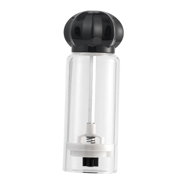 Molinillo de pimienta y sal, molinillo de condimentos Manual, molinillo de especias compacto transparente, molino de granos y especias para fiesta, Negro