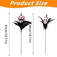 thumbnail image 5 of Clearance Under $5 | Gothic Halloween Skeleton and Pumpkin Picks with Black Feathers for Vase Centerpiece Decor White Skull, 5 of 5
